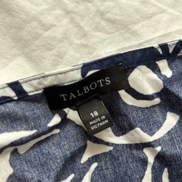 Talbots Navy and white buttoned sundress - Picture 2 of 2